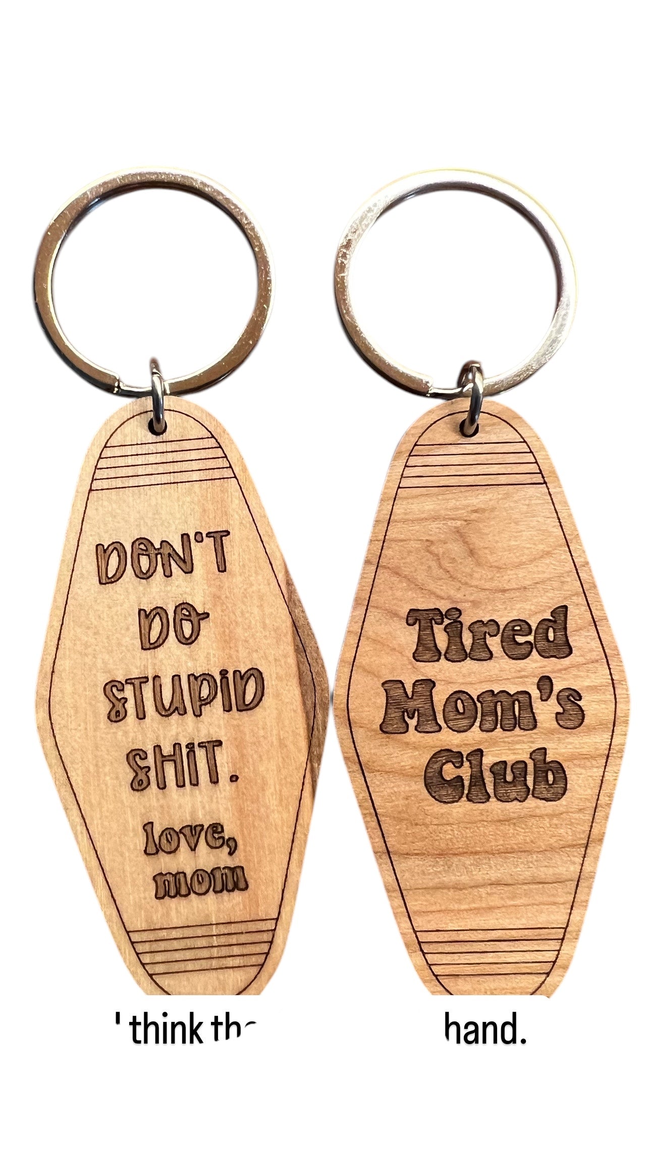 Wood Retro Key Chain