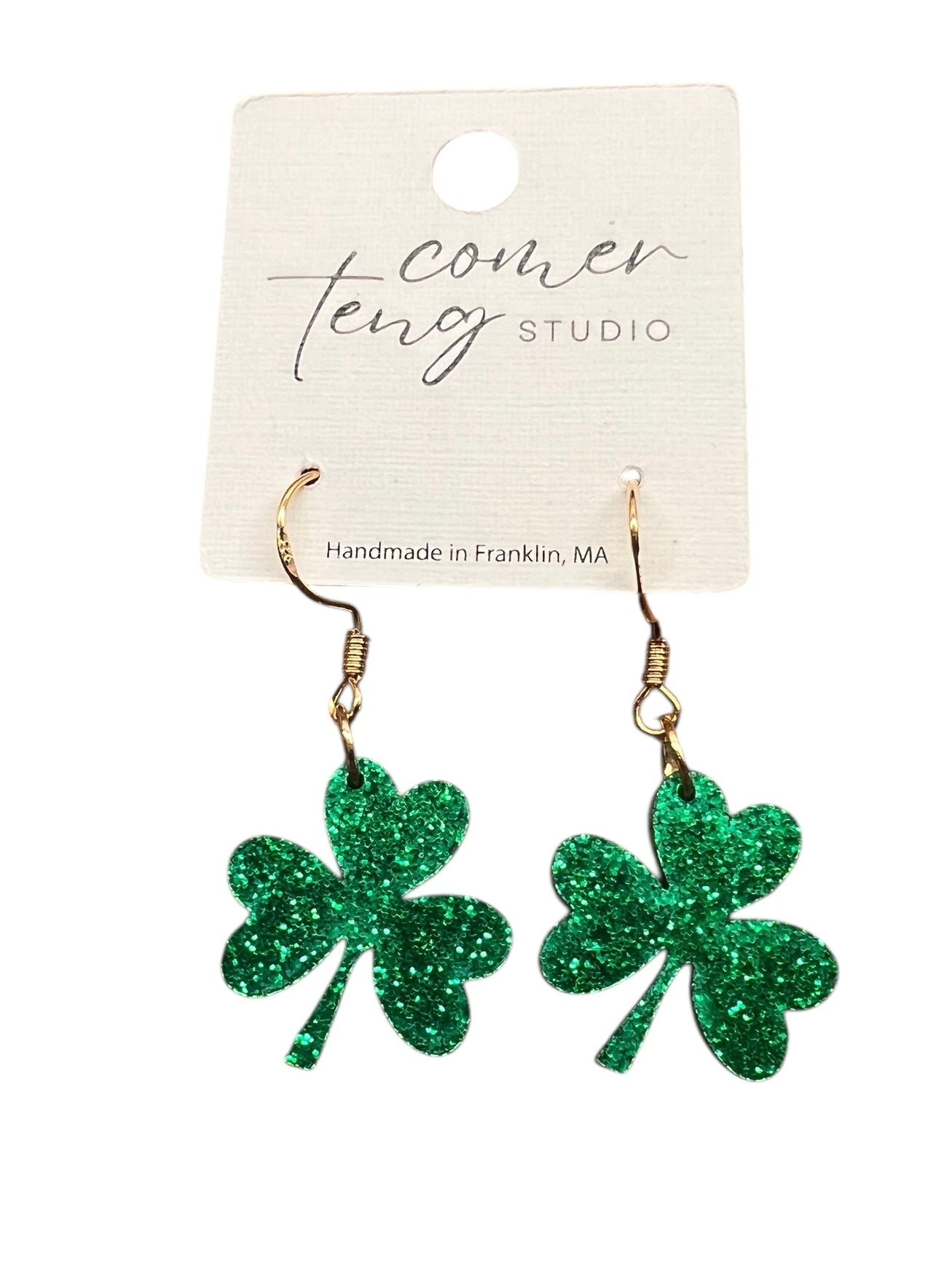 Sparkle Shamrock Earrings