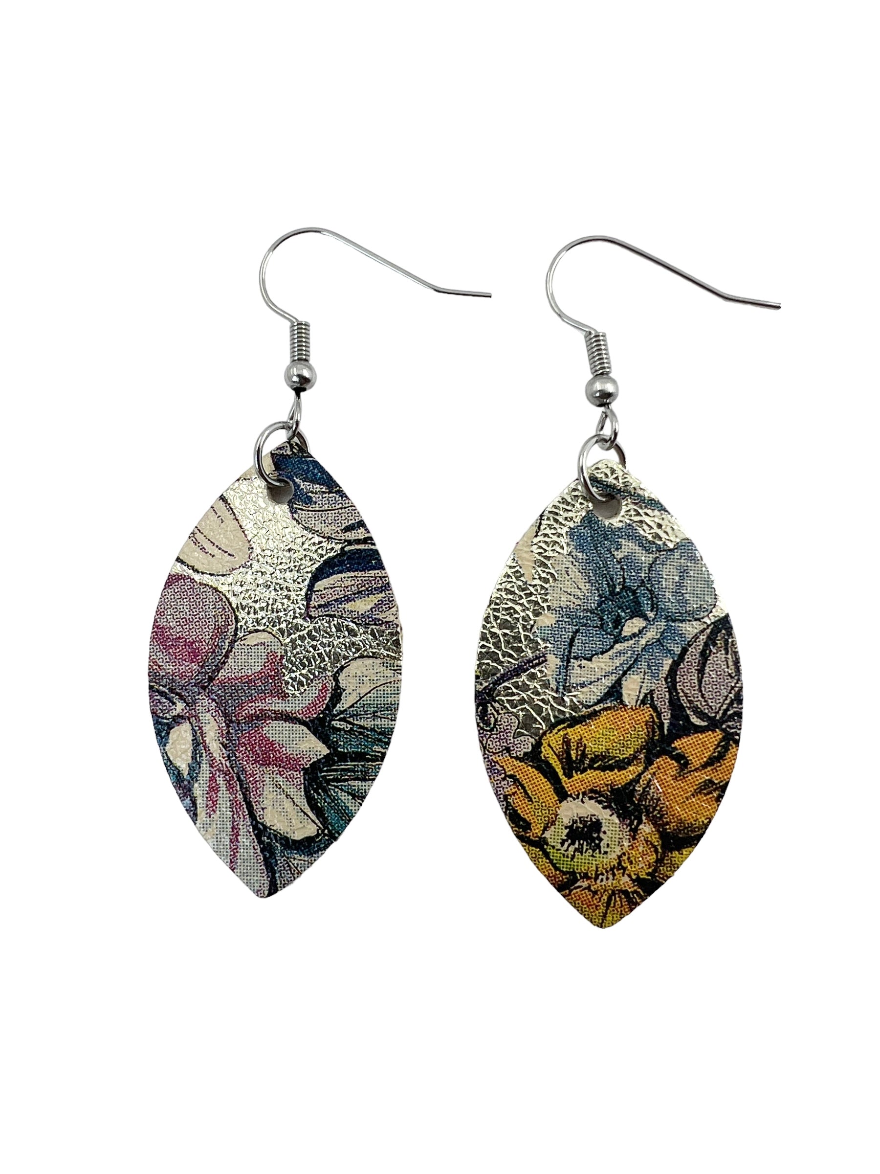 Funky Floral Leaf Earrings