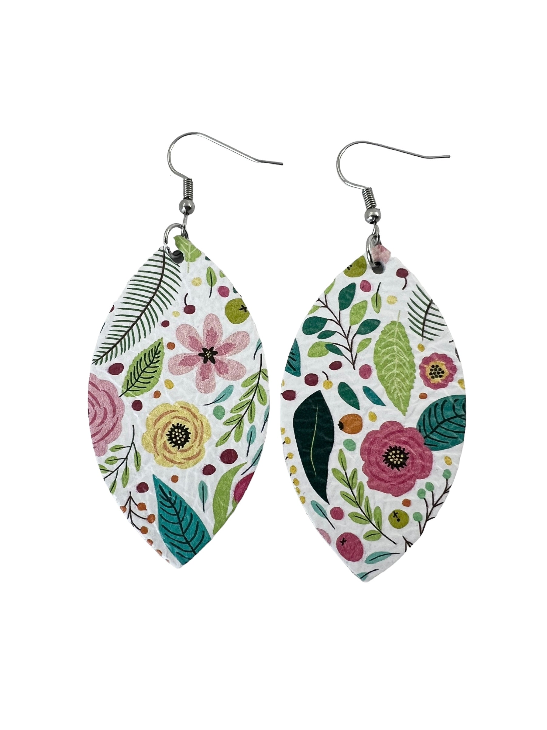 Fun Floral Leaf Earrings