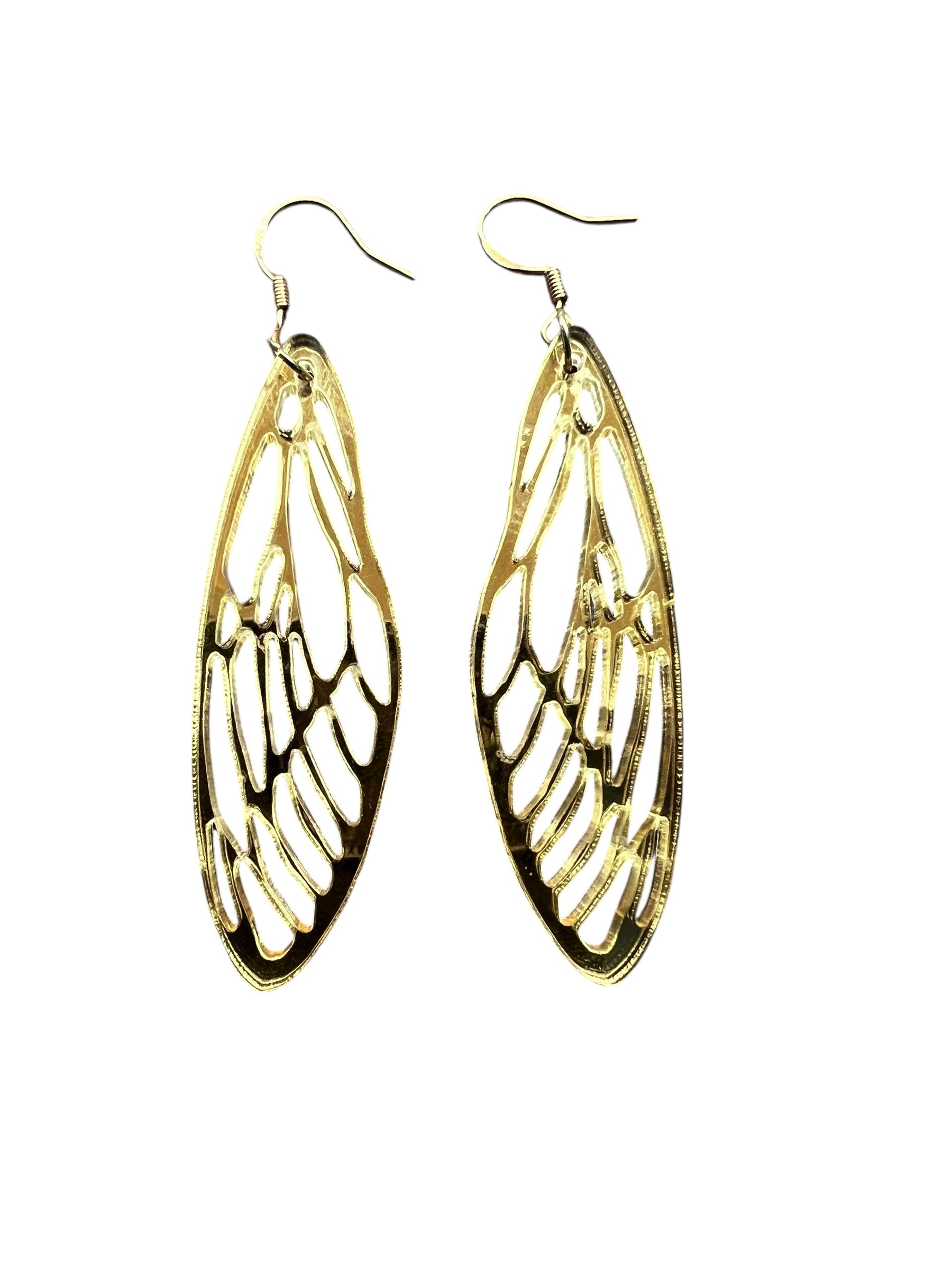 Gold Shimmer Cicada Earrings