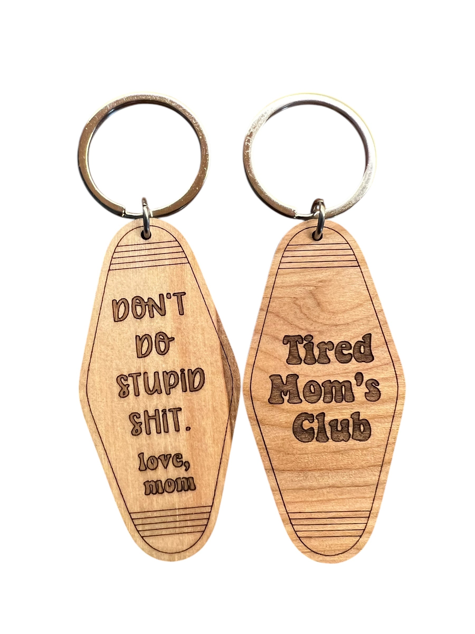 Wood Retro Key Chain