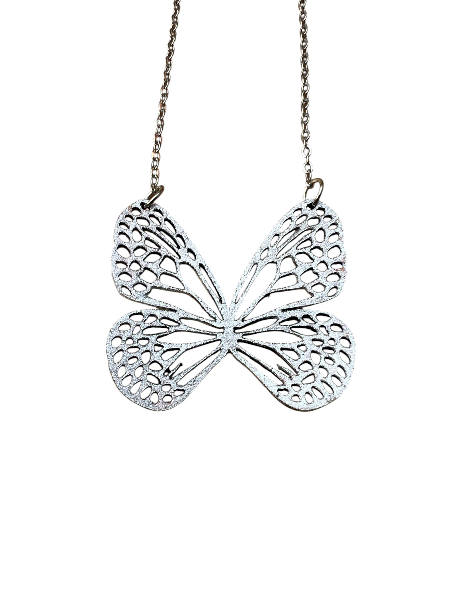 Painted Butterfly Charm Necklace