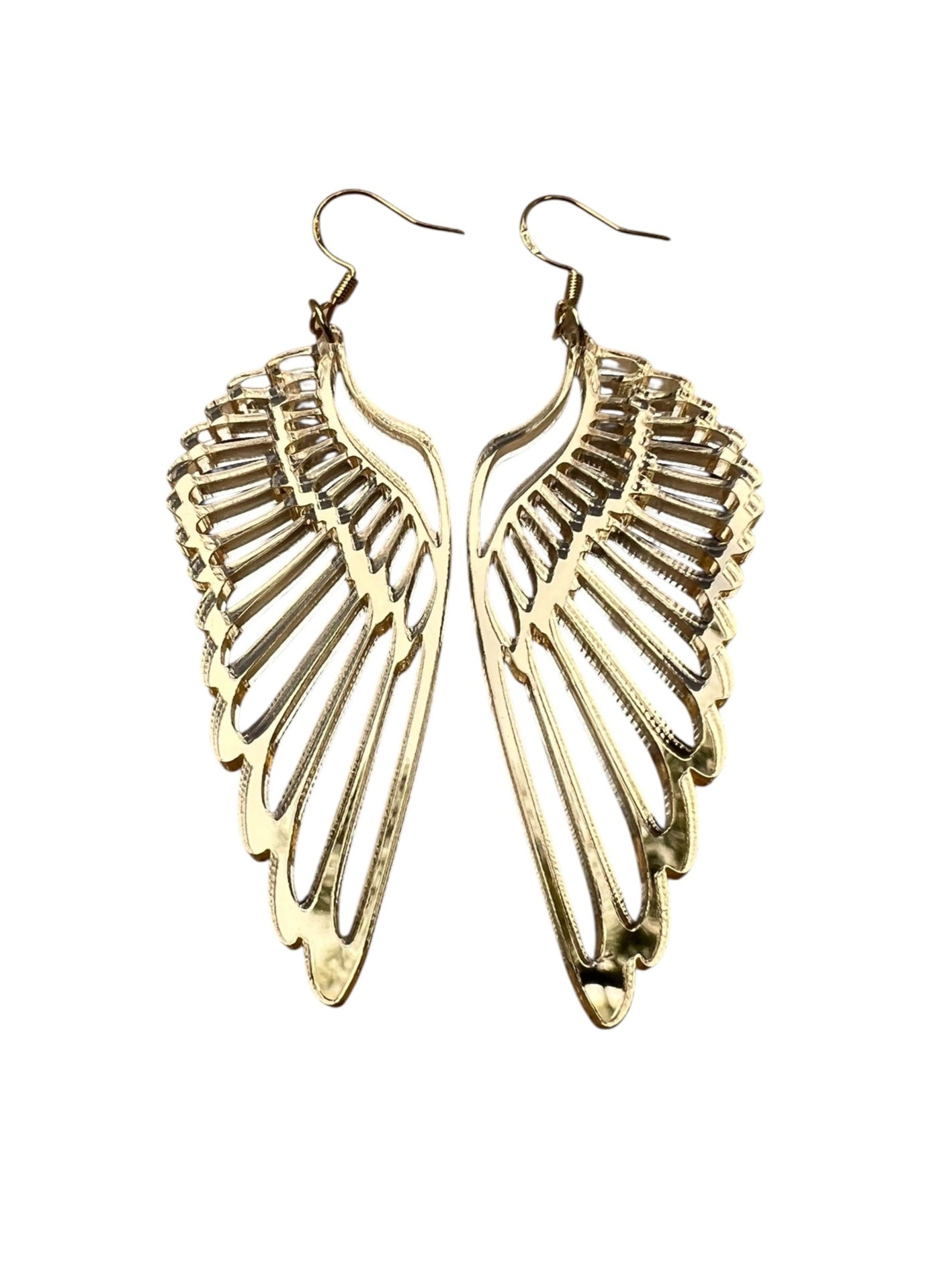 Gold Shimmer Angel Wing Earrings