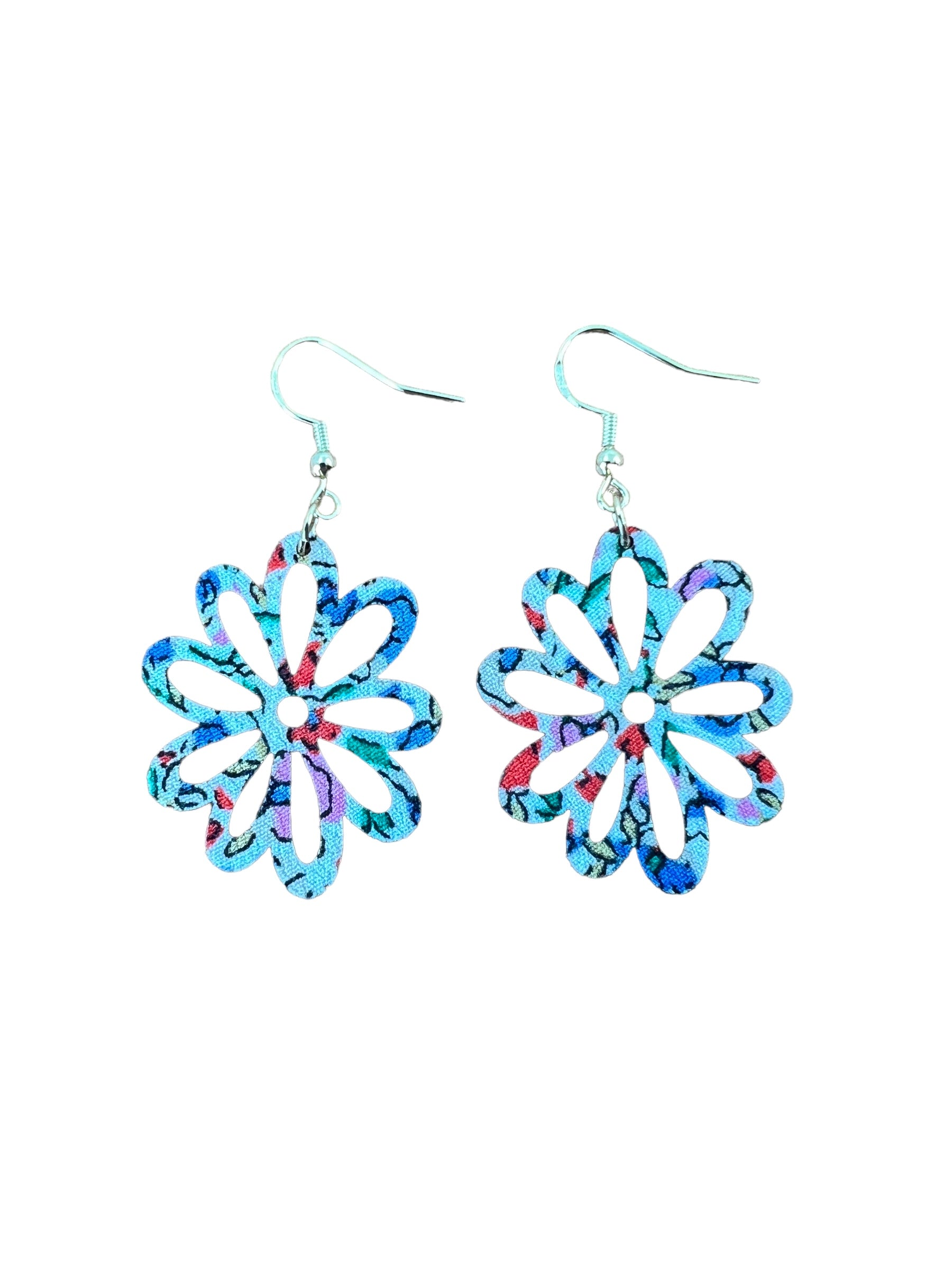 Upcycled Spring Flower Earrings