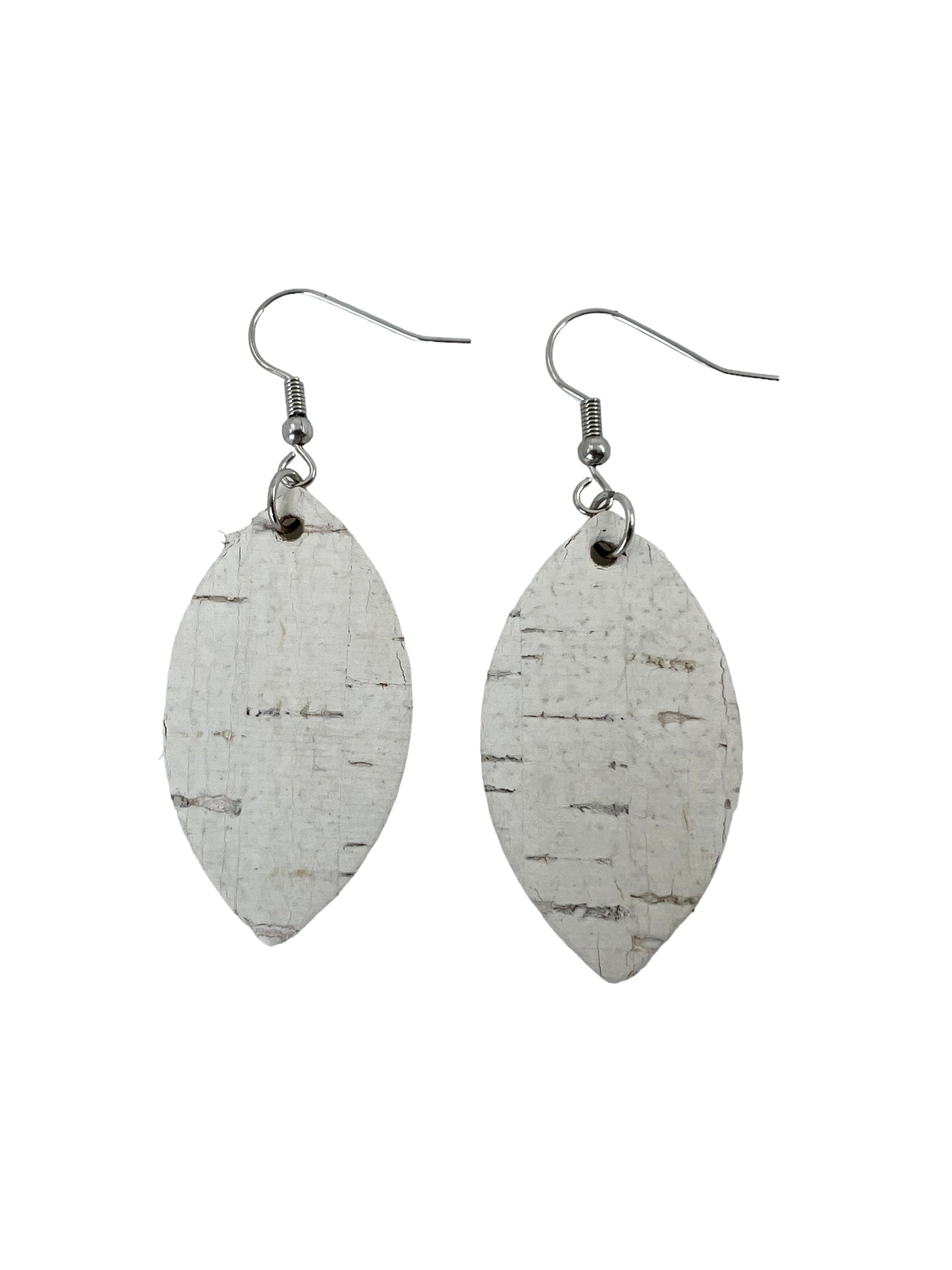 White Birch Cork Earrings