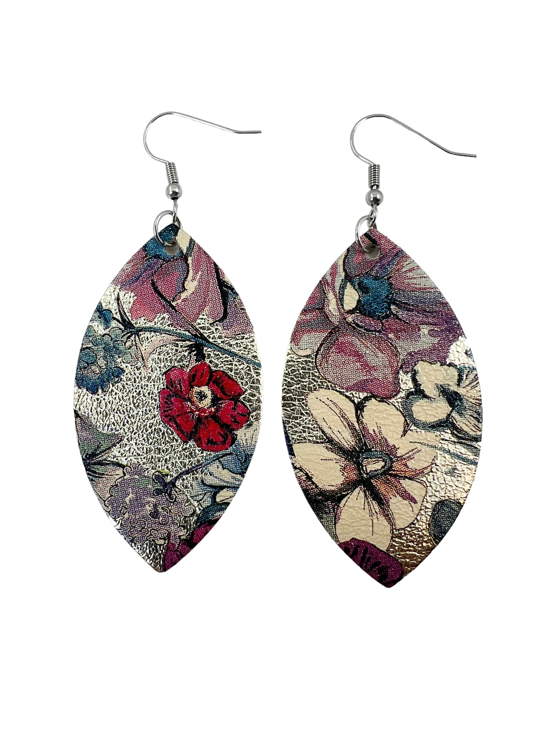 Funky Floral Leaf Earrings