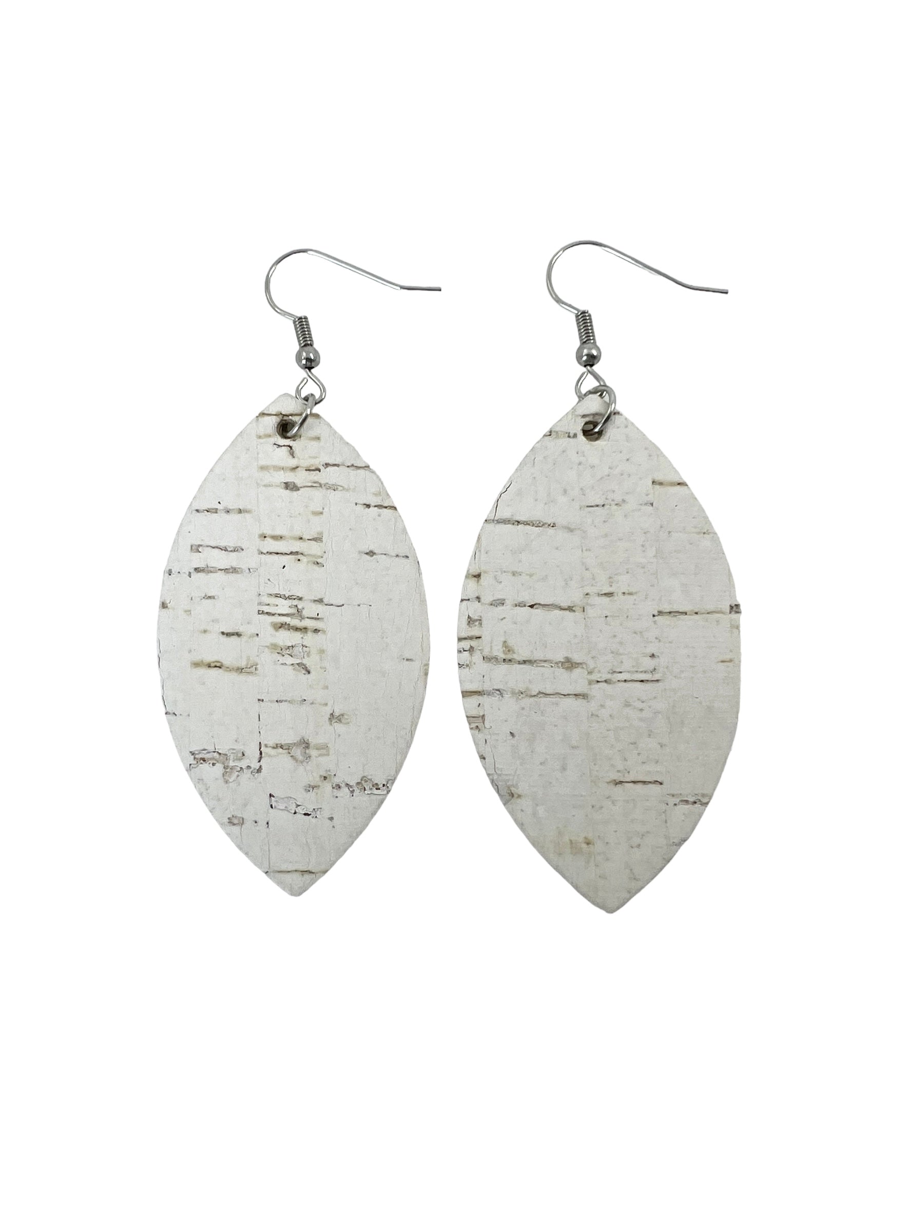 White Birch Cork Earrings