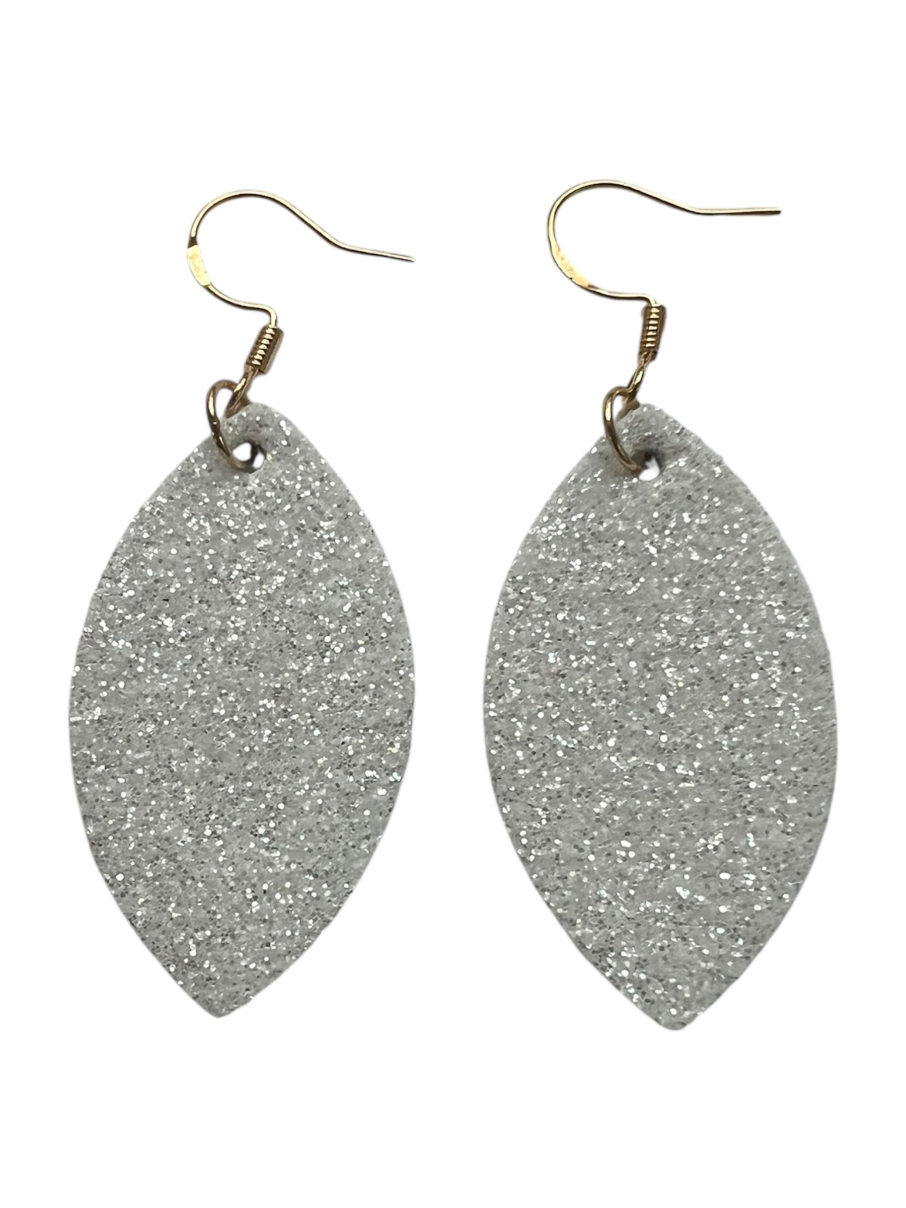 Snow Shimmer Mini Leaf Earrings