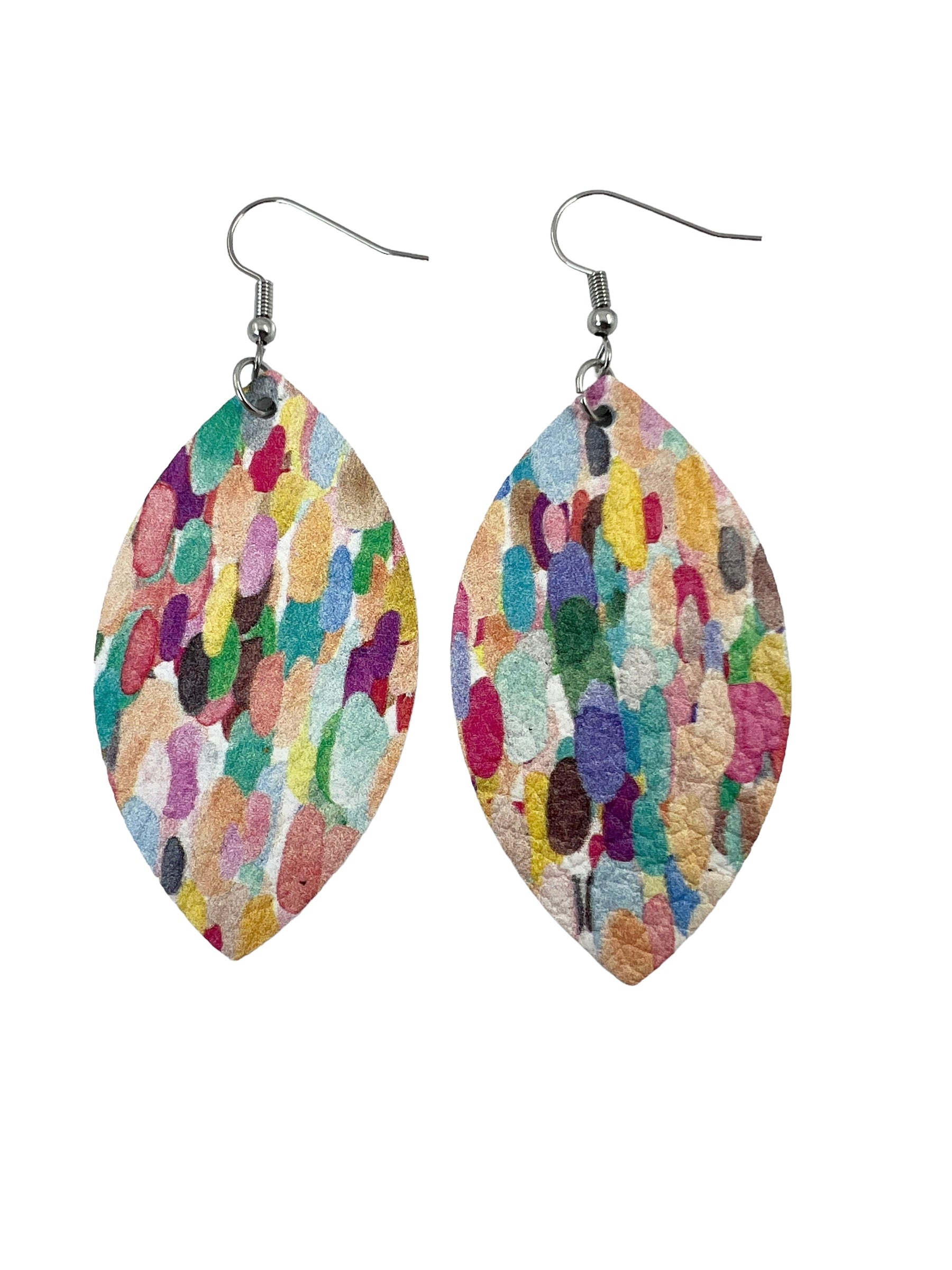 Paint Splash Leaf Earrings