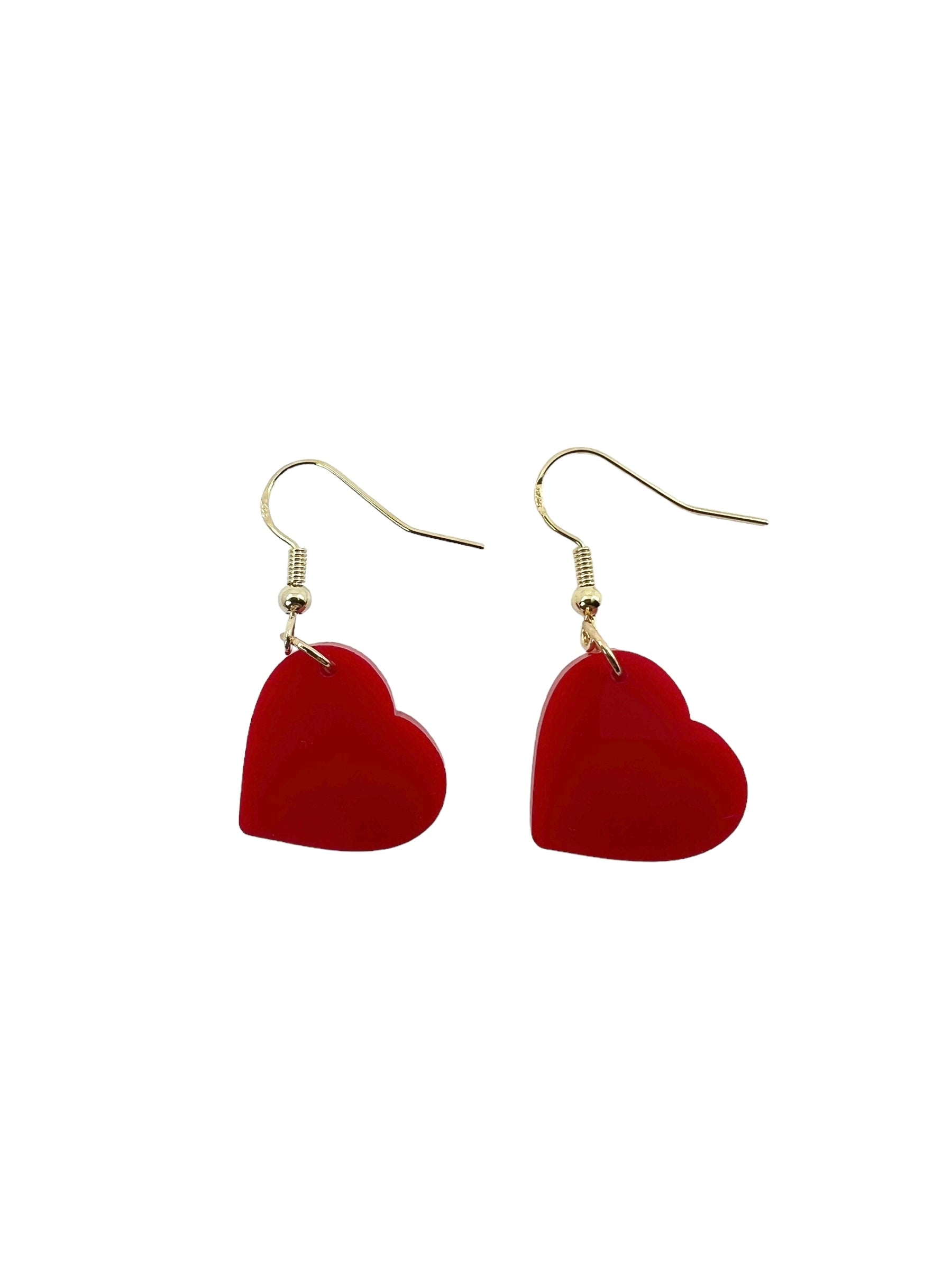 Acrylic Heart Earrings