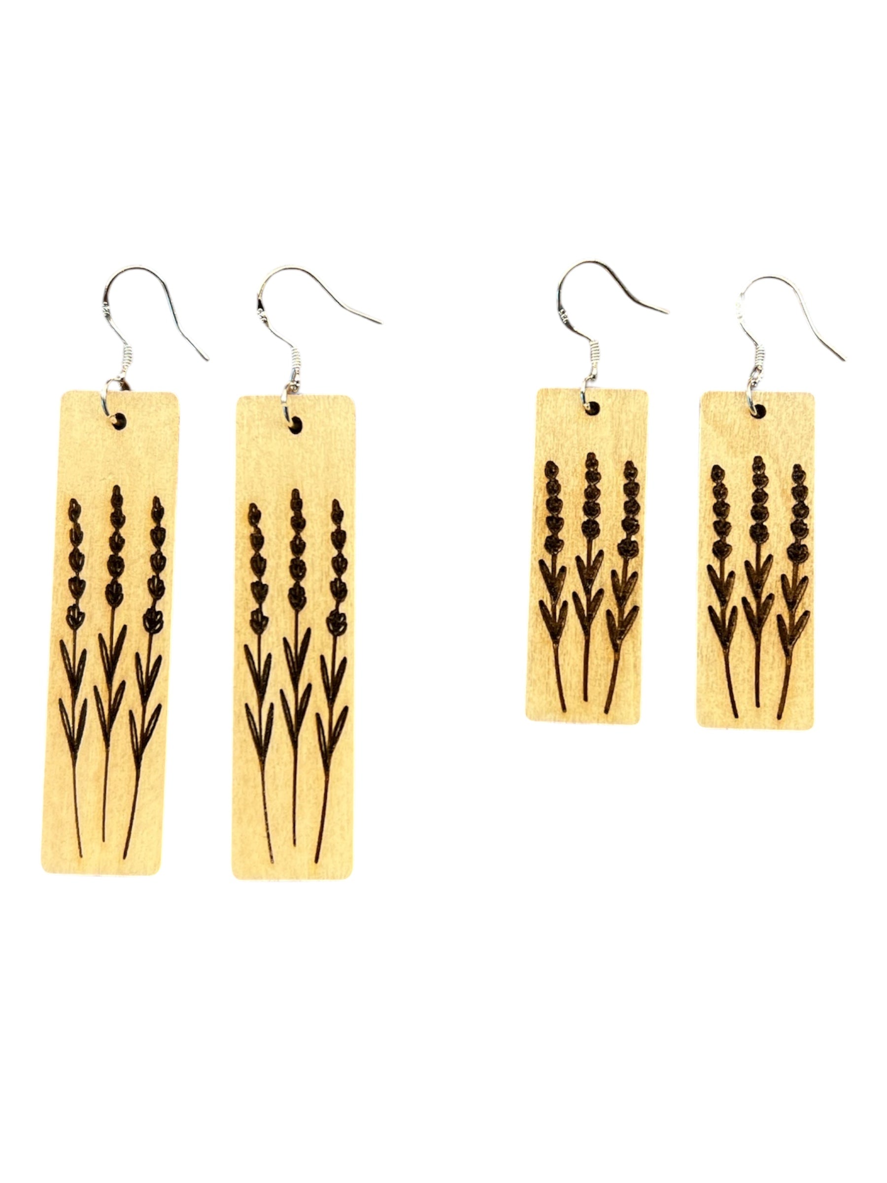 Upcycled Lavender Earrings