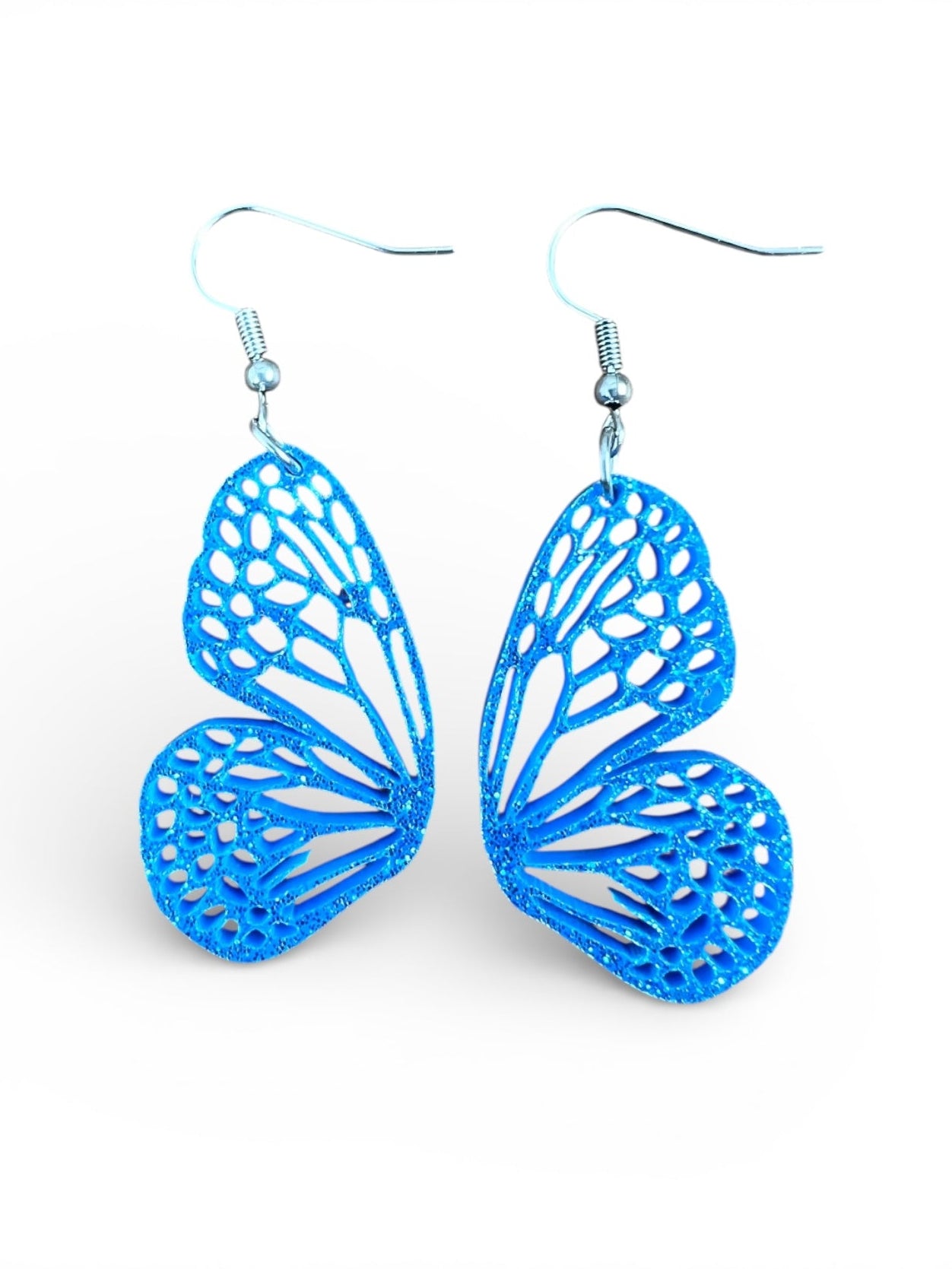 Blue Sparkle Mini Butterfly Earrings