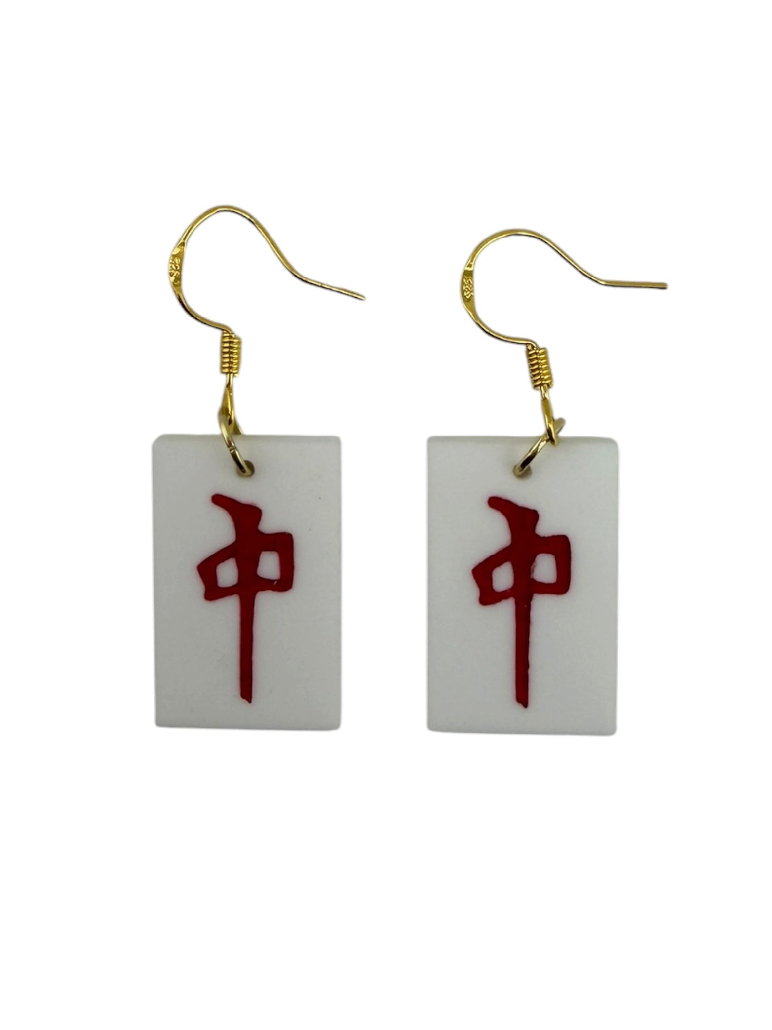 Mahjong Tile Earrings