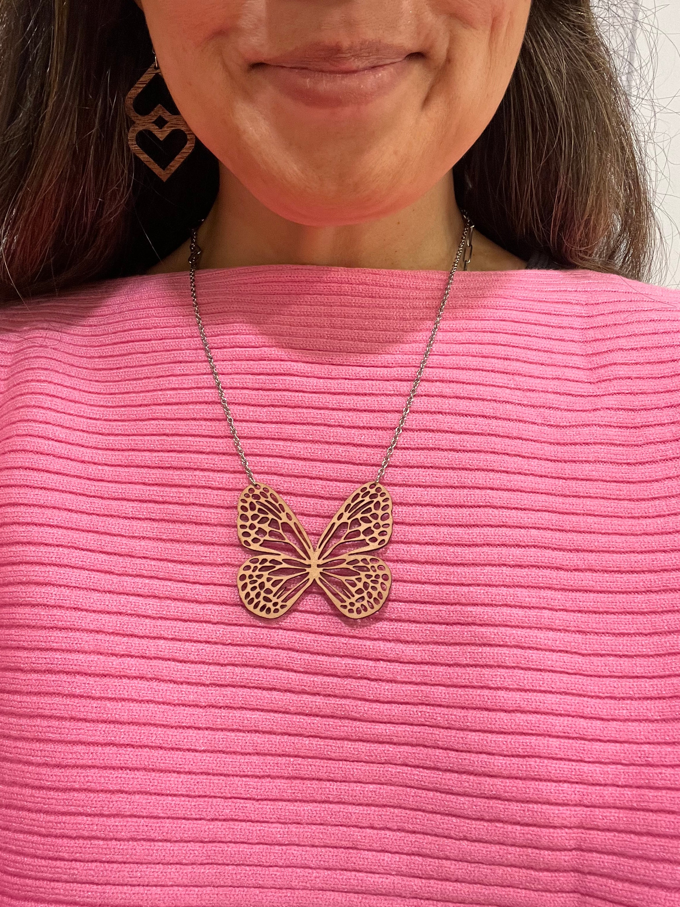 Small Butterfly Statement Necklace