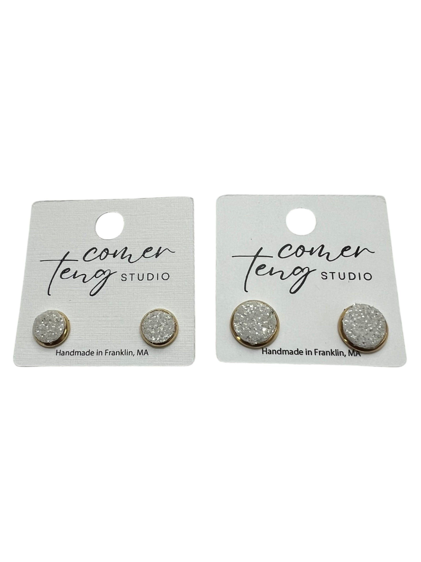 Snow Shimmer Stud Earrings