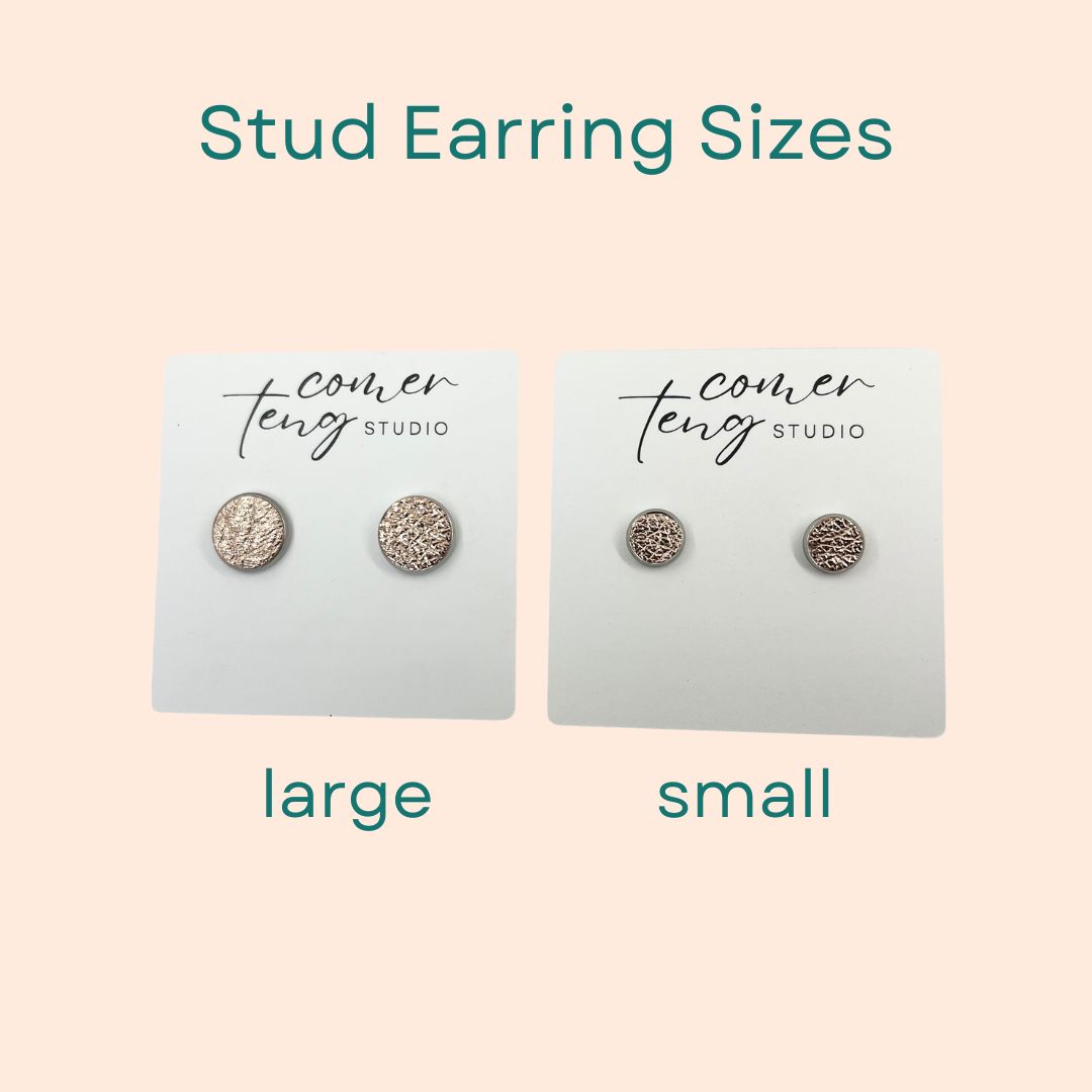 Small Leather Stud Earrings