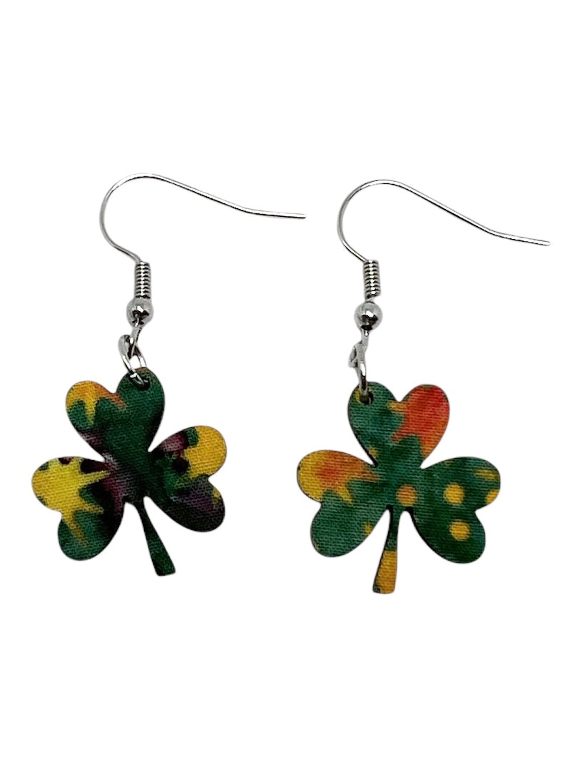 Upcycled Clover Earrings