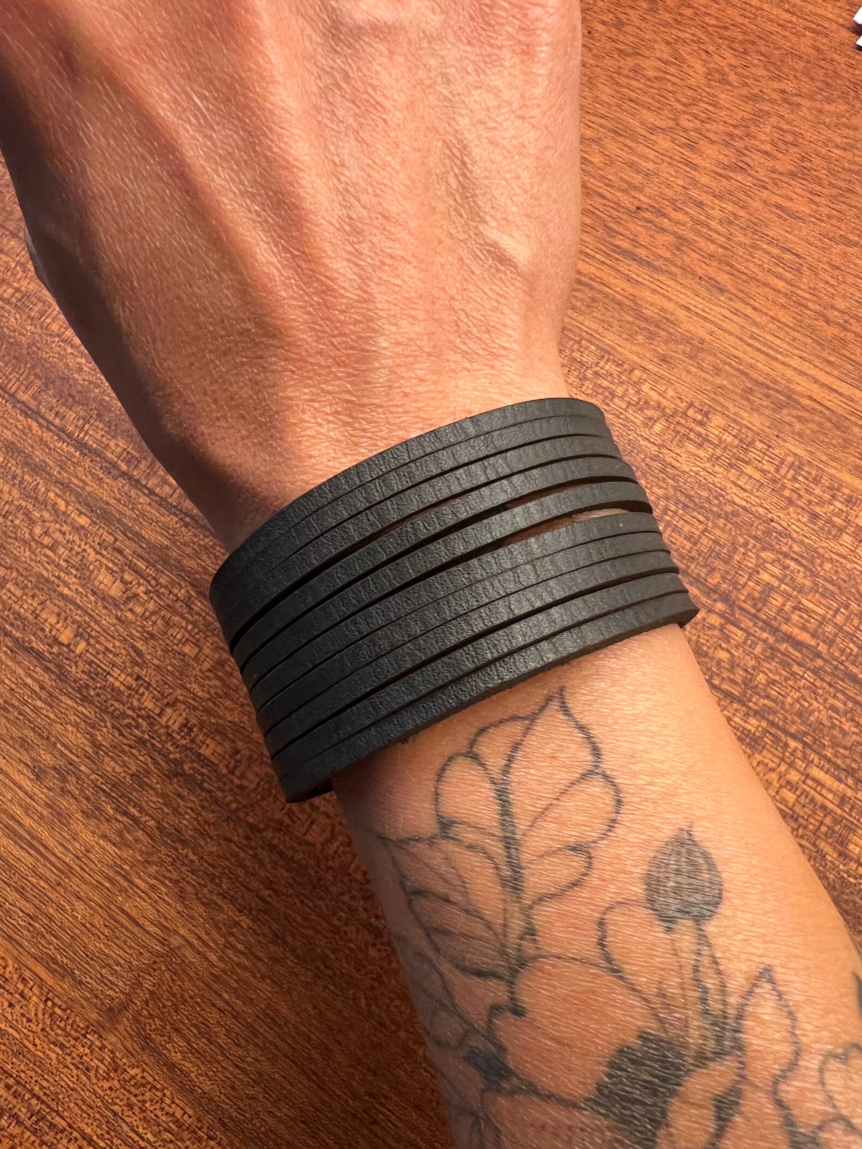 The Wide Sloane Leather Cuff