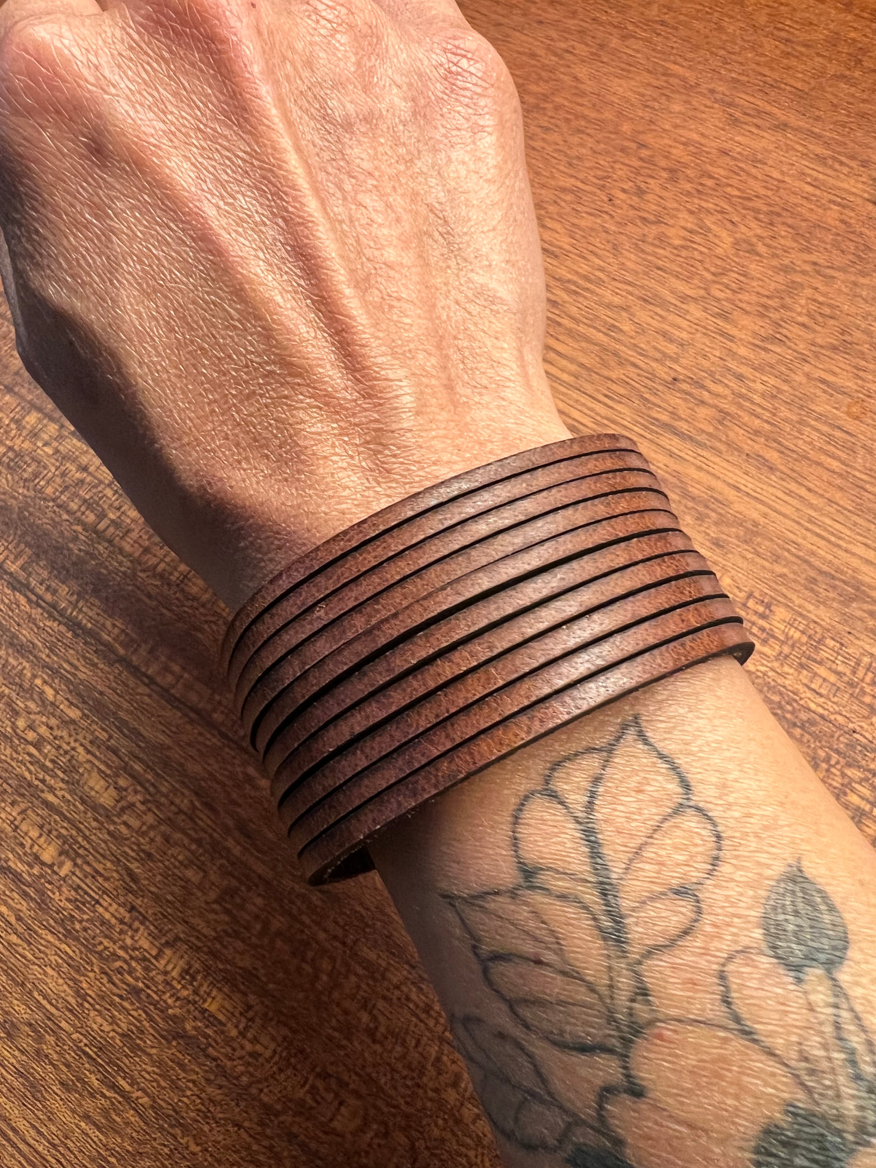 The Wide Sloane Leather Cuff