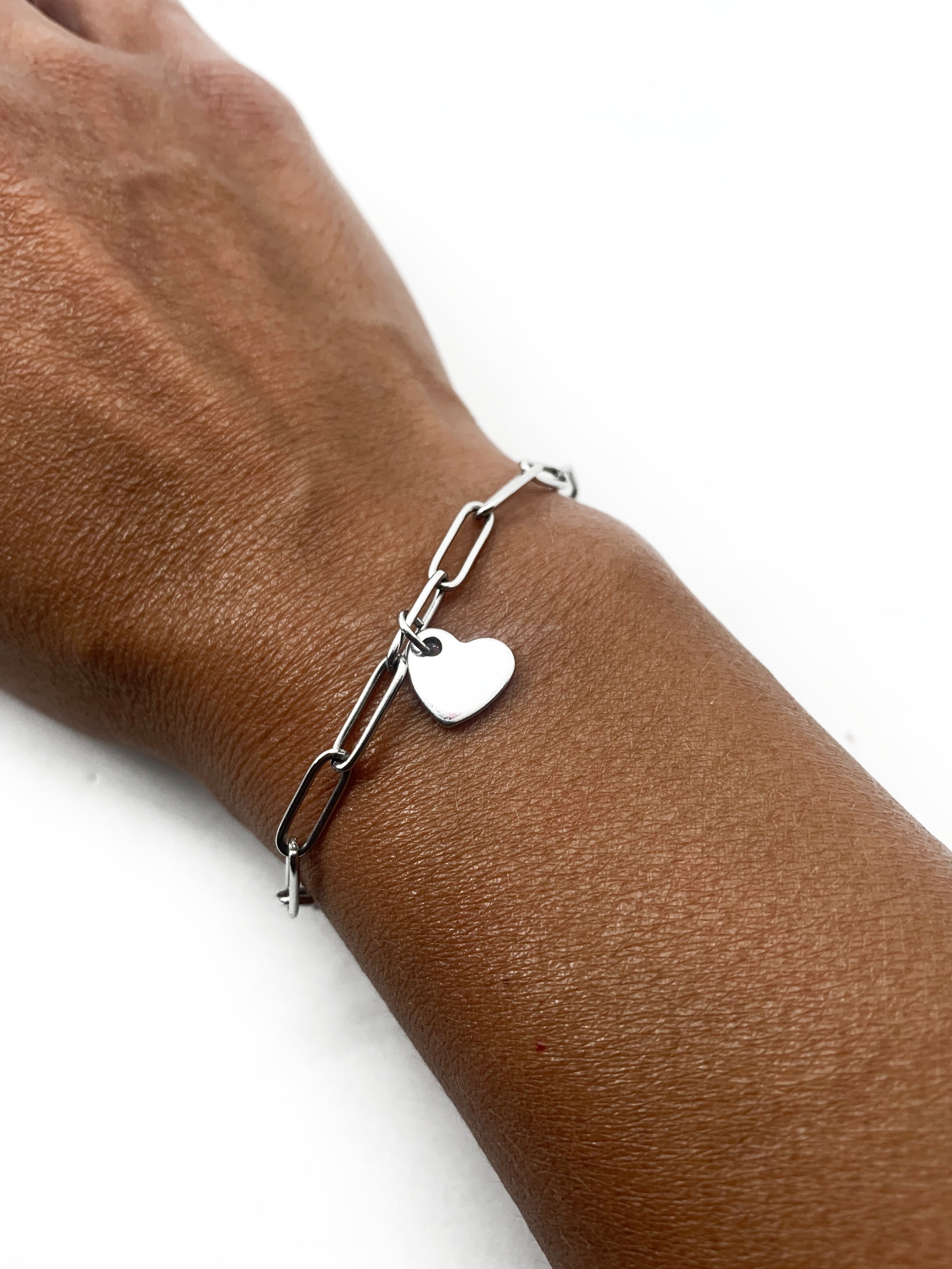 Charlotte Chain Bracelet with Heart Charm