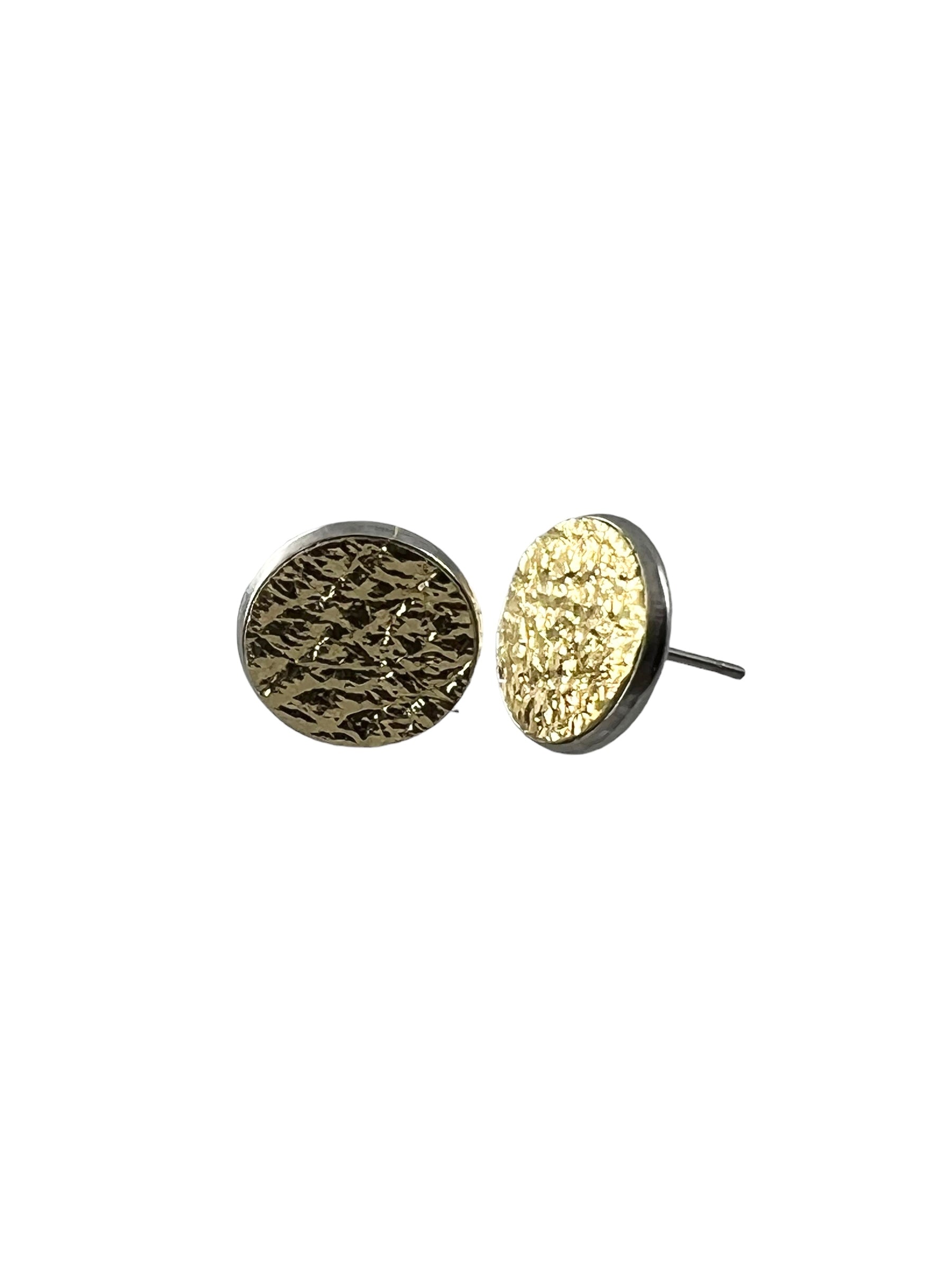 Large Leather Stud Earrings