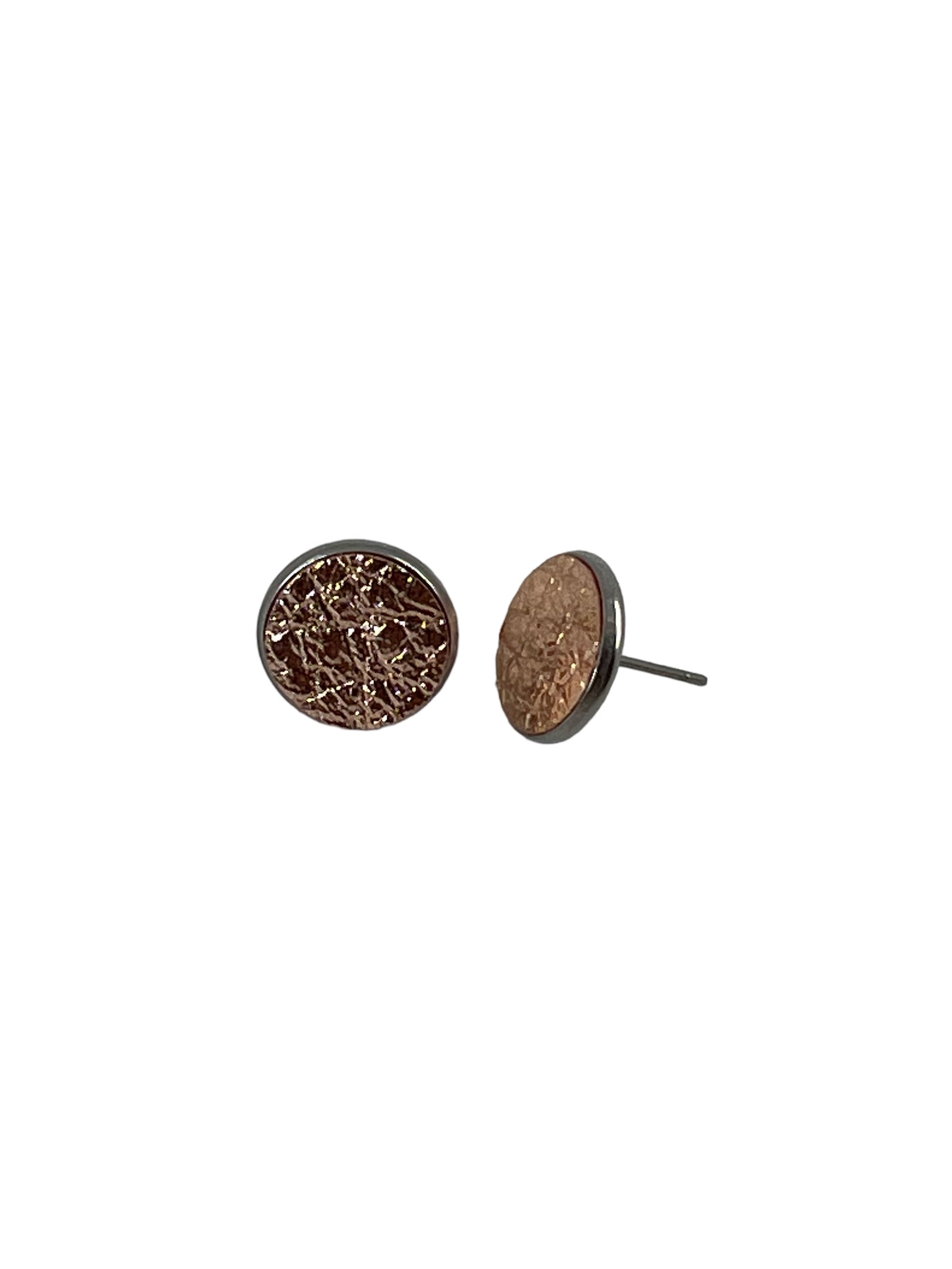 Large Leather Stud Earrings