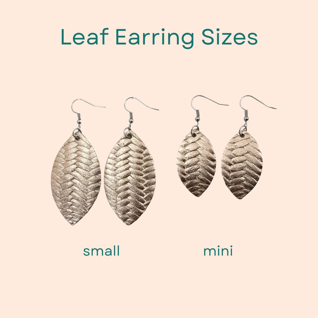 Animal Print Mini Leaf Earrings