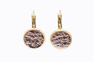 Rose Gold Leverback Earrings — 12 mm — Stainless Steel or Gold Setting