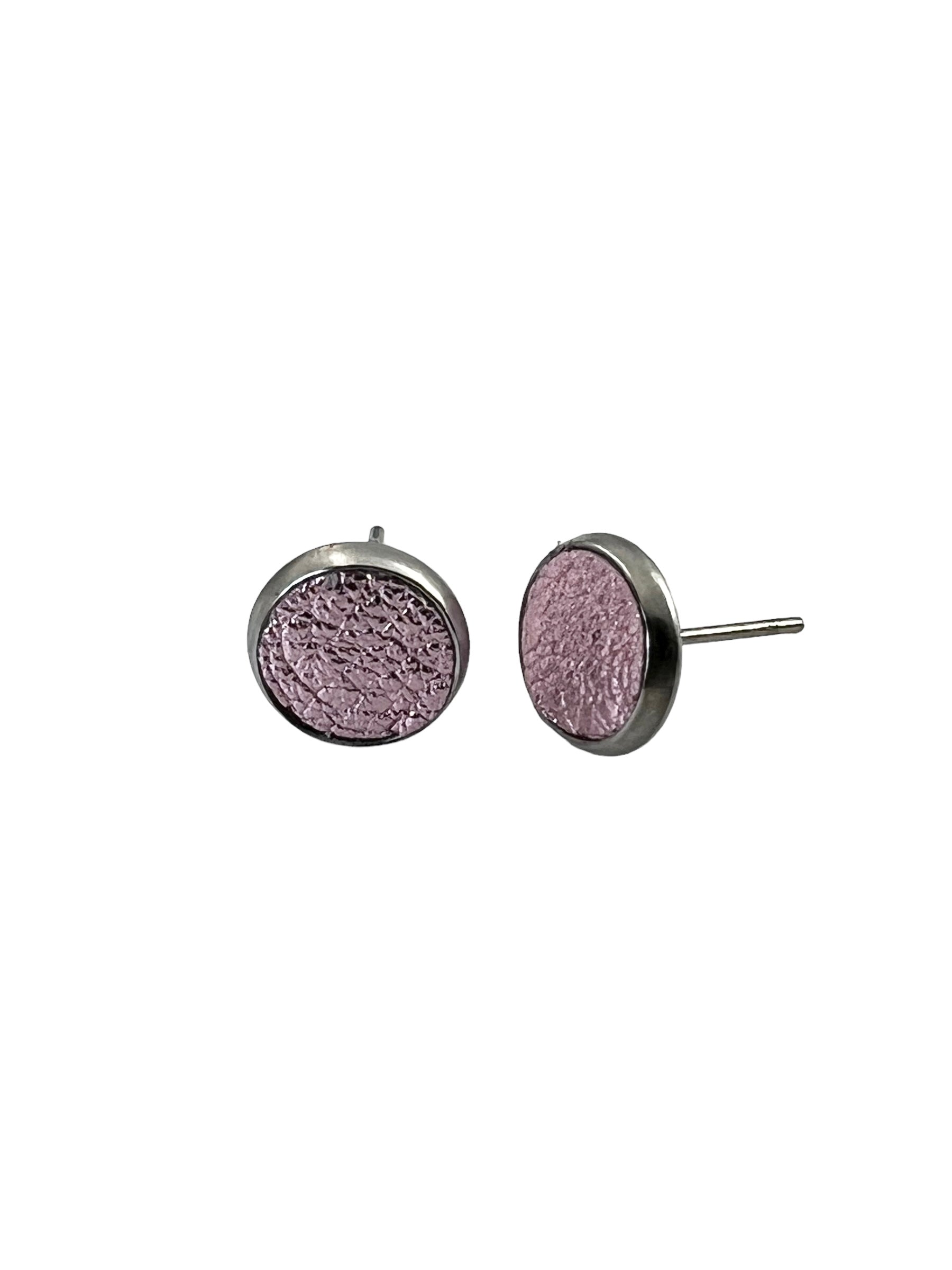 Small Leather Stud Earrings